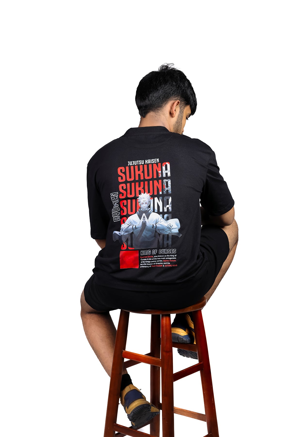 Sukuna Back Printed Oversized Tee