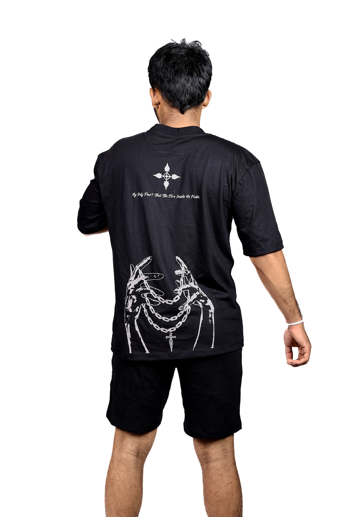 Chain Of Judgement Back Printed Oversized Tee