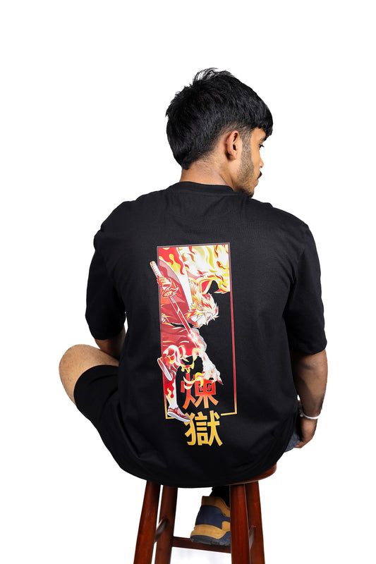 Rengoku Back Printed Oversized Tee