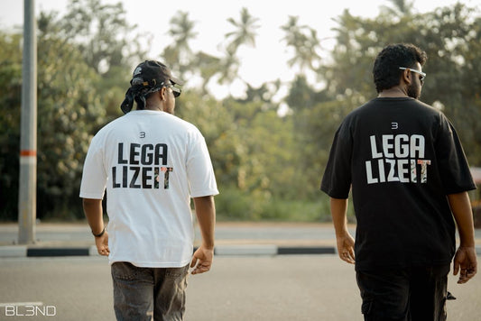 Legalize It Back Printed Oversized Tee by BL3ND
