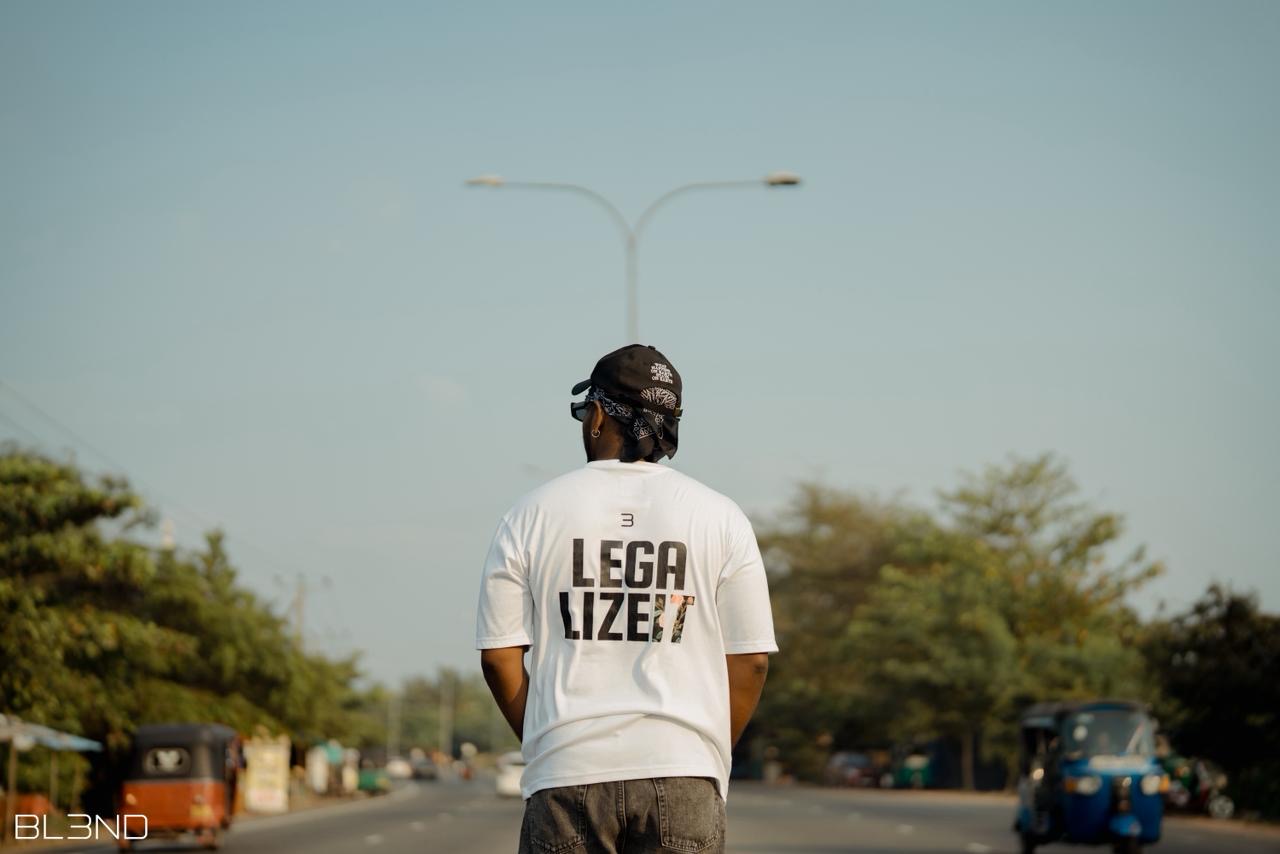 Legalize It Back Printed Oversized Tee by BL3ND