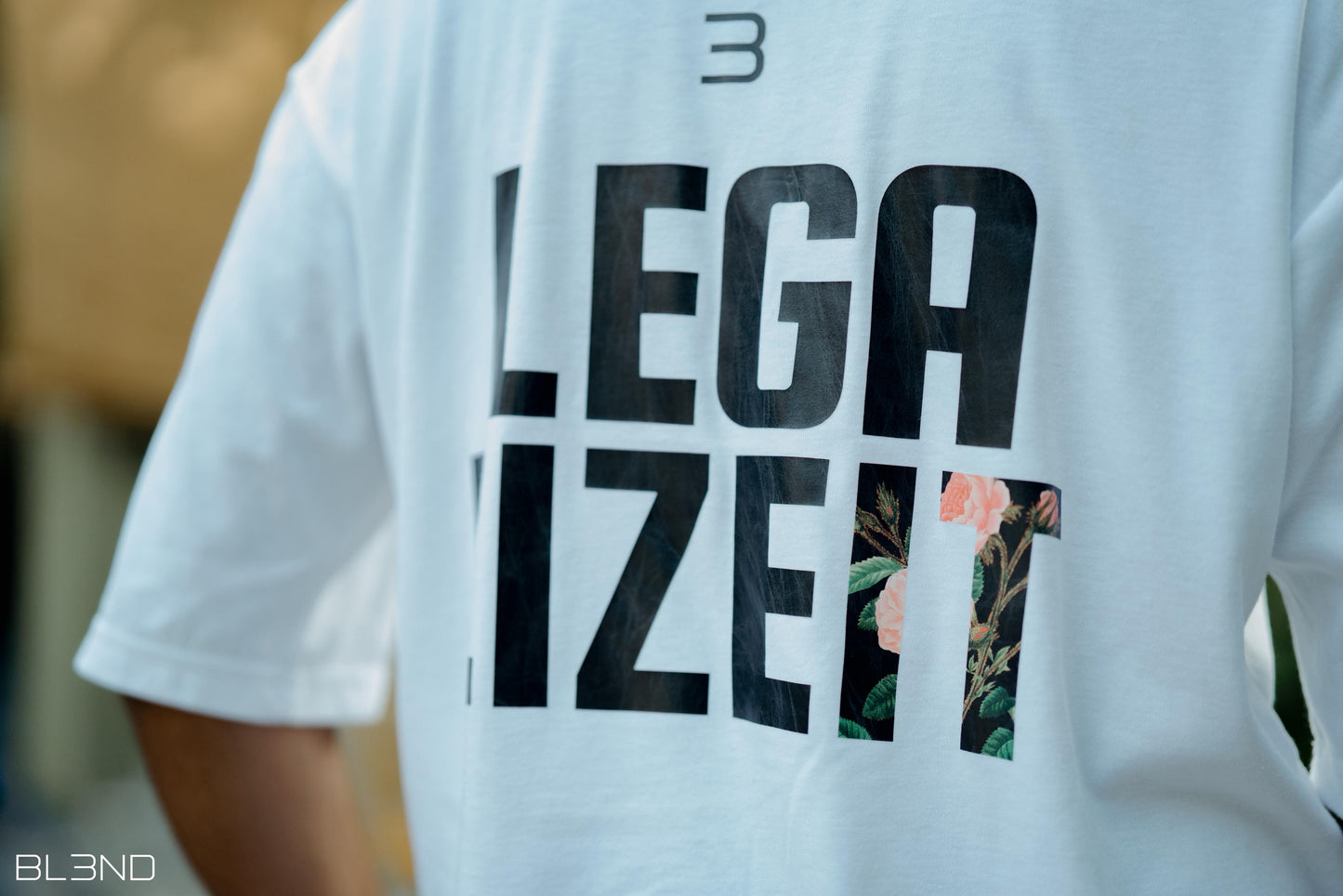 Legalize It Back Printed Oversized Tee by BL3ND