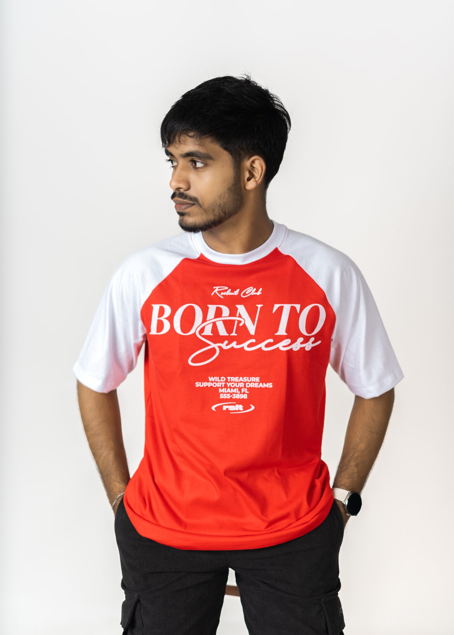 Born to Success Oversized Raglan Tee