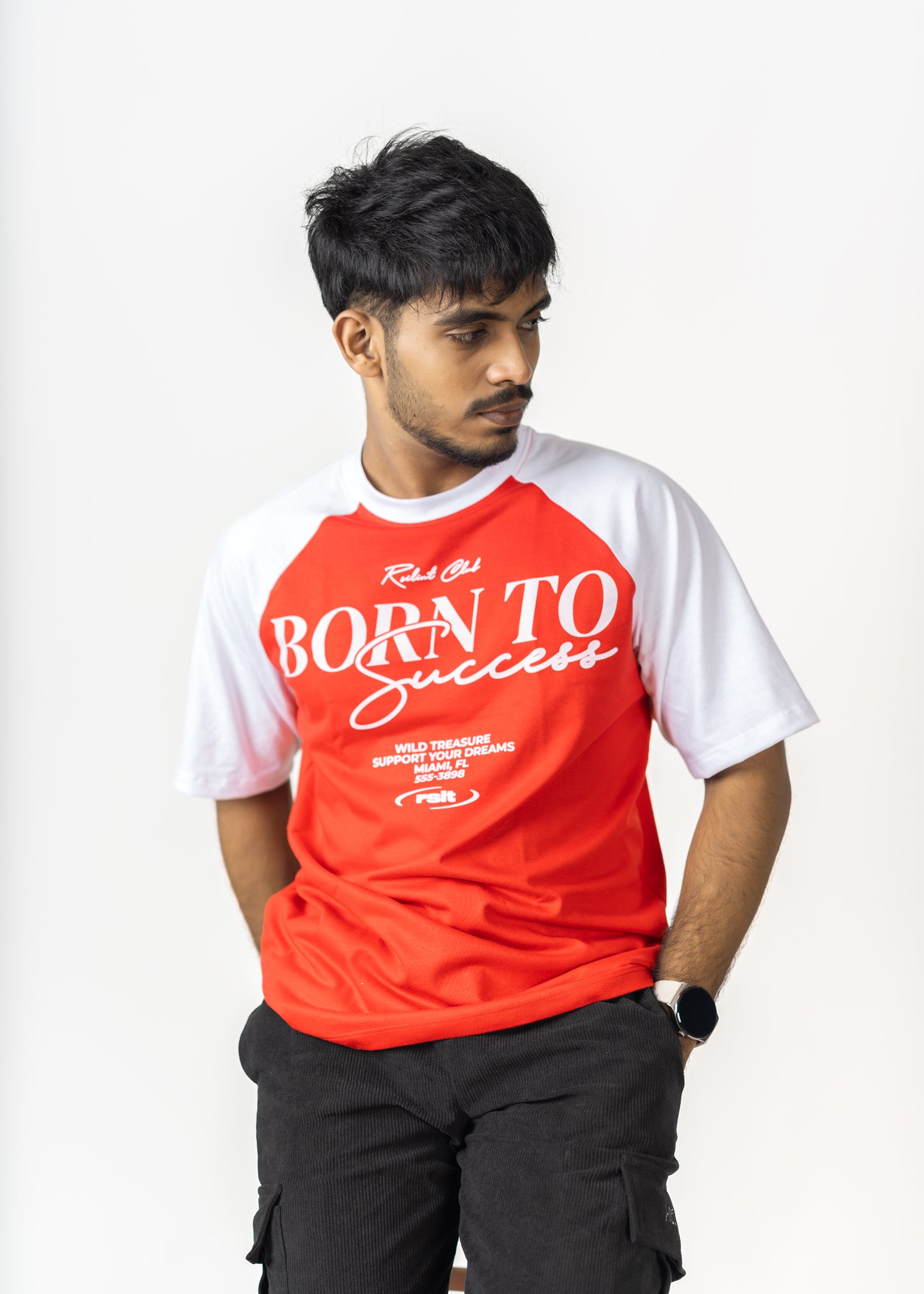 Born to Success Oversized Raglan Tee