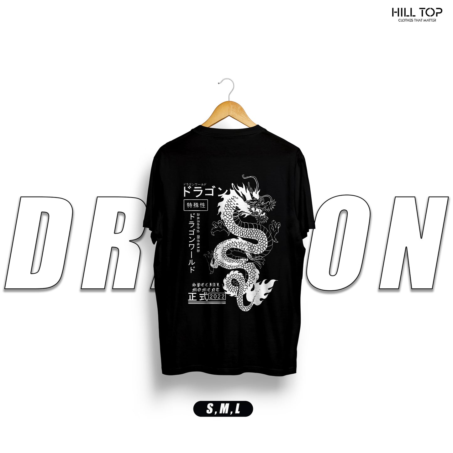 Dragon Back Printed Oversized Tee