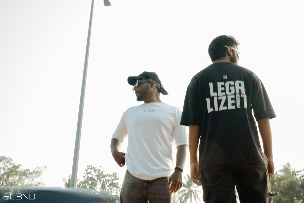 Legalize It Back Printed Oversized Tee by BL3ND